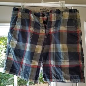 Abercrombie and Fitch preppy plaid chino shorts